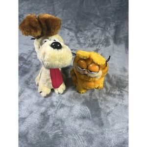 Vintage Garfield Odie Plush Toy Farm 1980's United Feature Syndicate Lot of 2